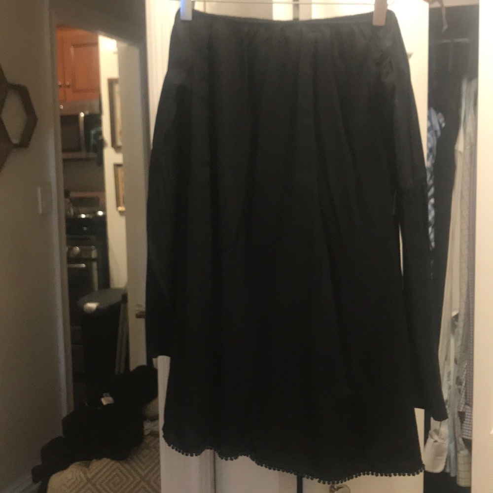 Black long sleeve OTS dress